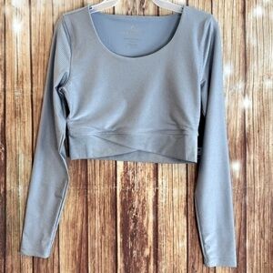 90 Degree By Reflex Gray Long Sleeve Fitted top